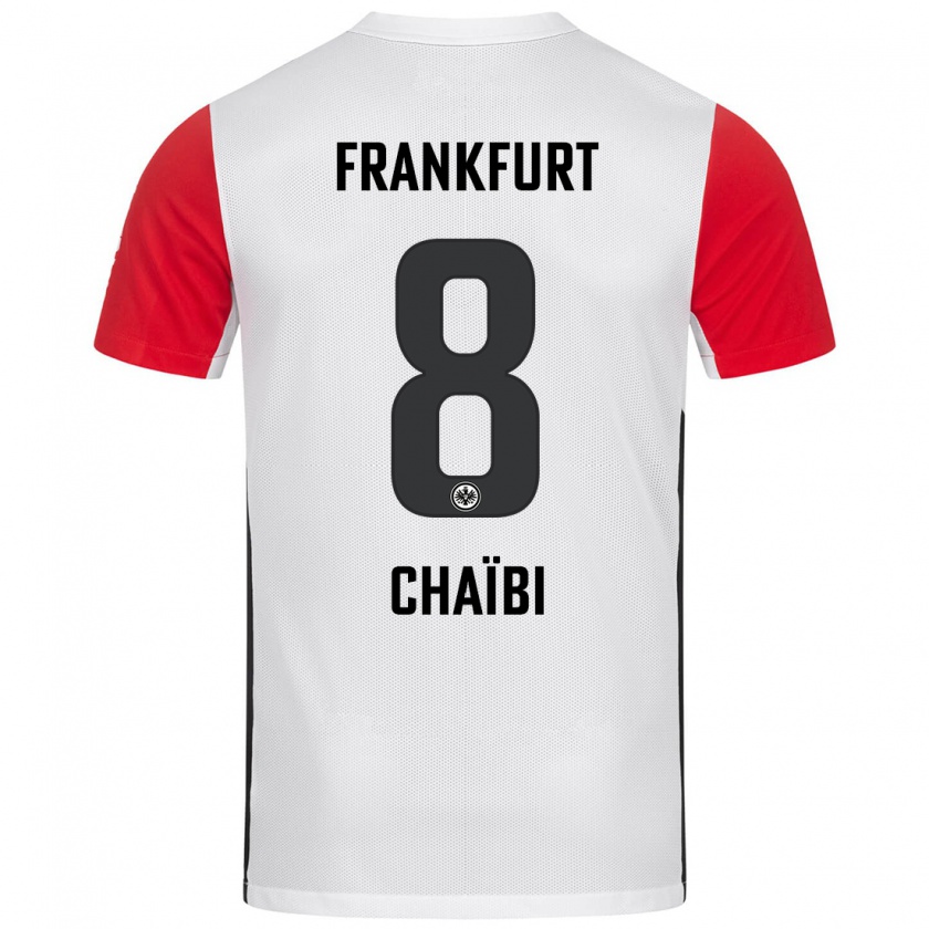 Kandiny Donna Maglia Farès Chaïbi #8 Bianco Rosso Kit Gara Home 2024/25 Maglietta