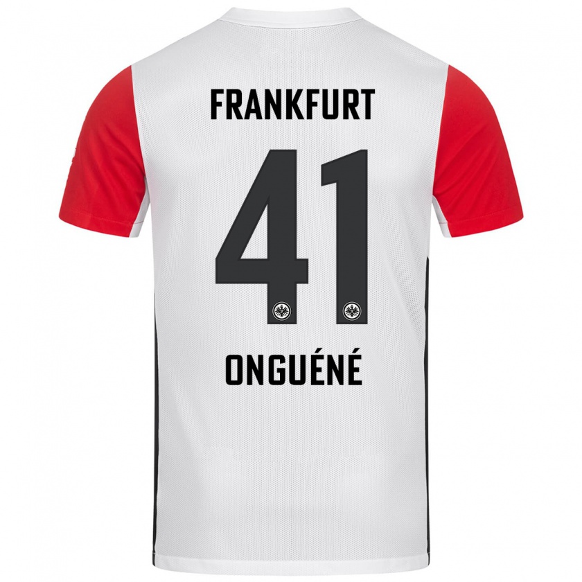 Kandiny Donna Maglia Jérôme Onguéné #41 Bianco Rosso Kit Gara Home 2024/25 Maglietta