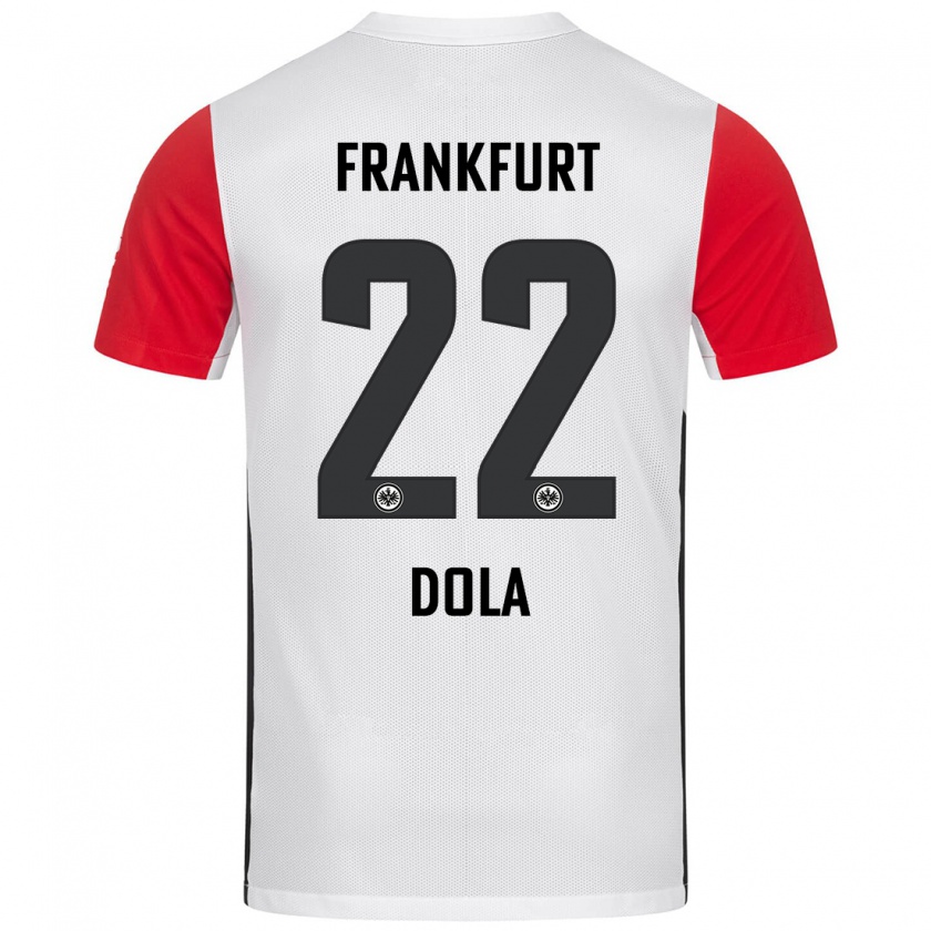 Kandiny Mujer Camiseta Igor Dola #22 Blanco Rojo 1ª Equipación 2024/25 La Camisa