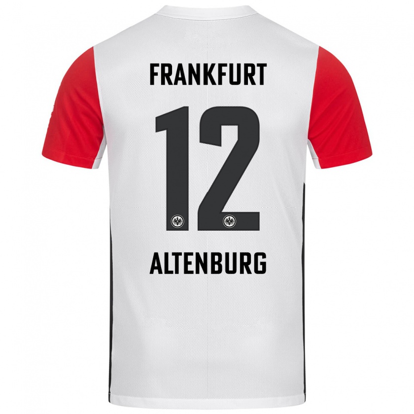 Kandiny Dames Lina Altenburg #12 Wit Rood Thuisshirt Thuistenue 2024/25 T-Shirt België