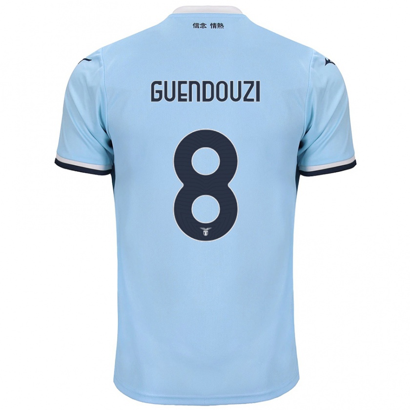 Kandiny Dames Mattéo Guendouzi #8 Blauw Thuisshirt Thuistenue 2024/25 T-Shirt