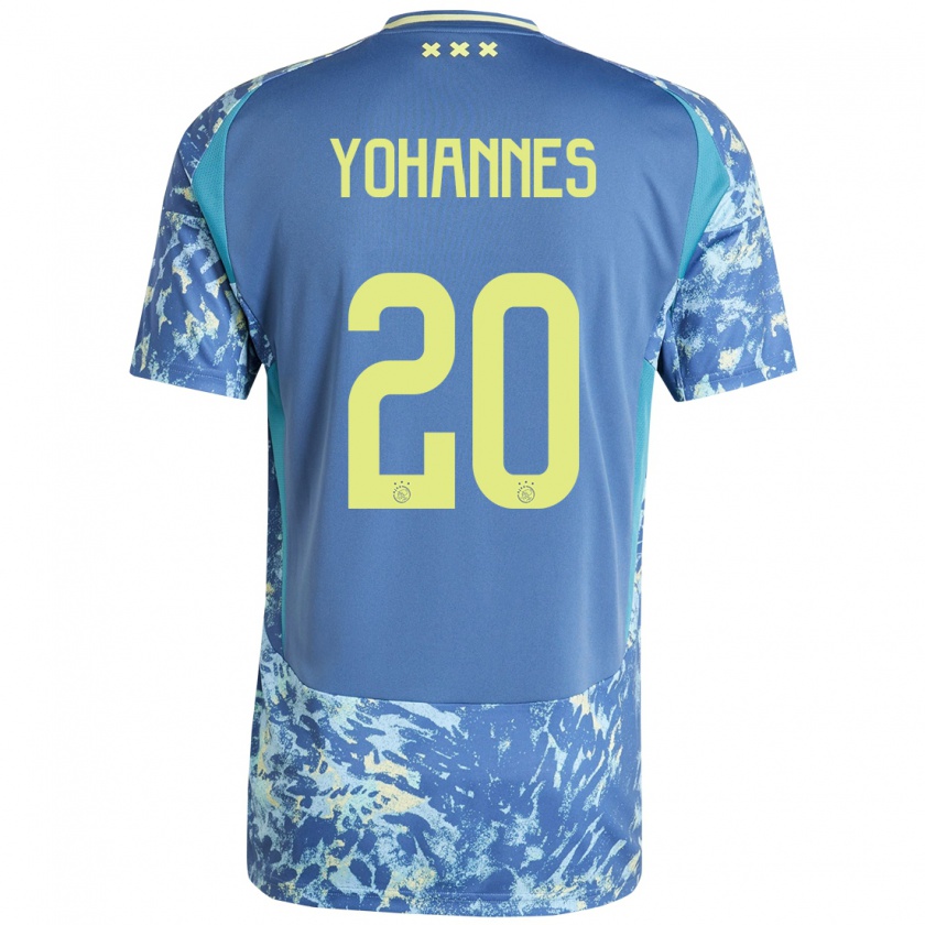 Kandiny Damen Lily Yohannes #20 Grau Blau Gelb Auswärtstrikot Trikot 2024/25 T-Shirt Österreich