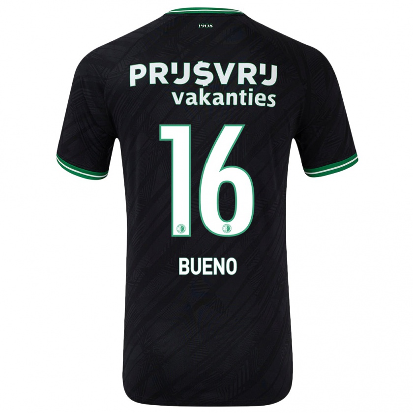 Kandiny Mujer Camiseta Hugo Bueno #16 Negro Verde 2ª Equipación 2024/25 La Camisa México