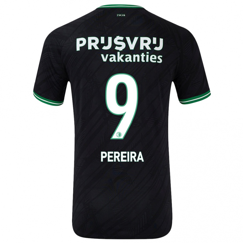 Kandiny Mujer Camiseta Danilo Pereira #9 Negro Verde 2ª Equipación 2024/25 La Camisa