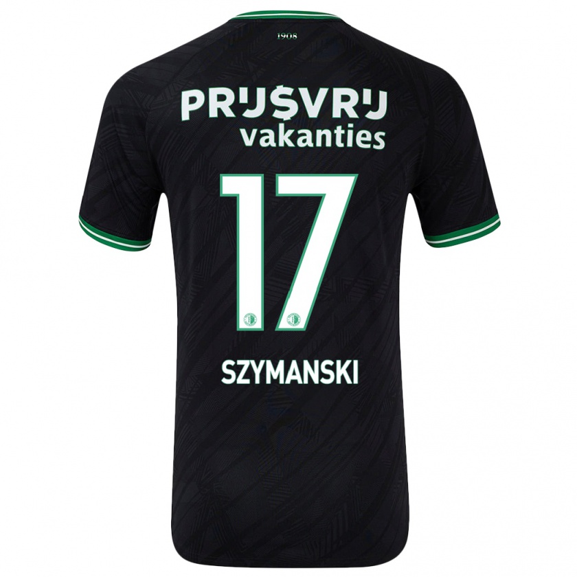 Kandiny Donna Maglia Sebastian Szymanski #17 Nero Verde Kit Gara Away 2024/25 Maglietta