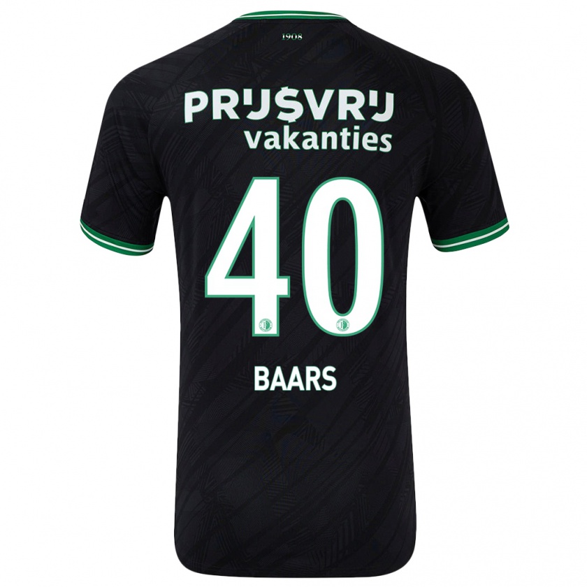 Kandiny Damen Guus Baars #40 Schwarz Grün Auswärtstrikot Trikot 2024/25 T-Shirt Österreich