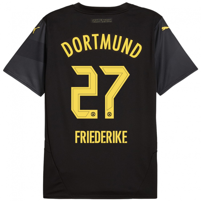 Kandiny Damen Burczik Friederike #27 Schwarz Gelb Auswärtstrikot Trikot 2024/25 T-Shirt Österreich