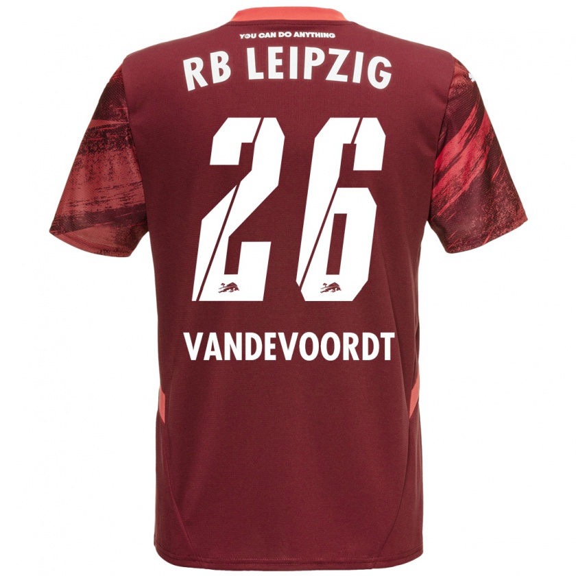 Kandiny Dames Maarten Vandevoordt #26 Bordeauxrood Uitshirt Uittenue 2024/25 T-Shirt België