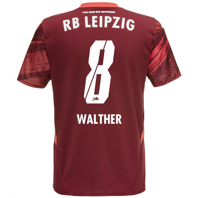 Kandiny Dames Kofi Walther #8 Bordeauxrood Uitshirt Uittenue 2024/25 T-Shirt