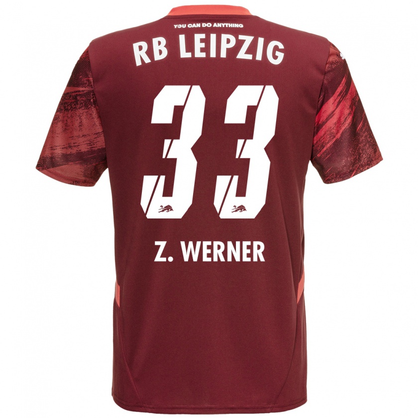 Kandiny Dames Zoé Werner #33 Bordeauxrood Uitshirt Uittenue 2024/25 T-Shirt