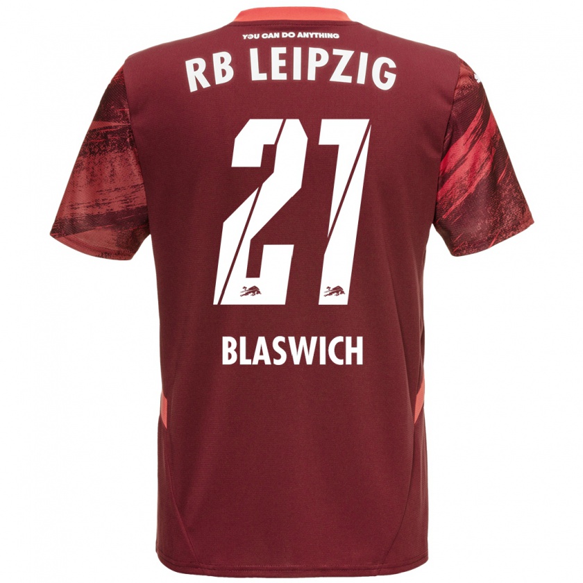 Kandiny Dames Janis Blaswich #21 Bordeauxrood Uitshirt Uittenue 2024/25 T-Shirt