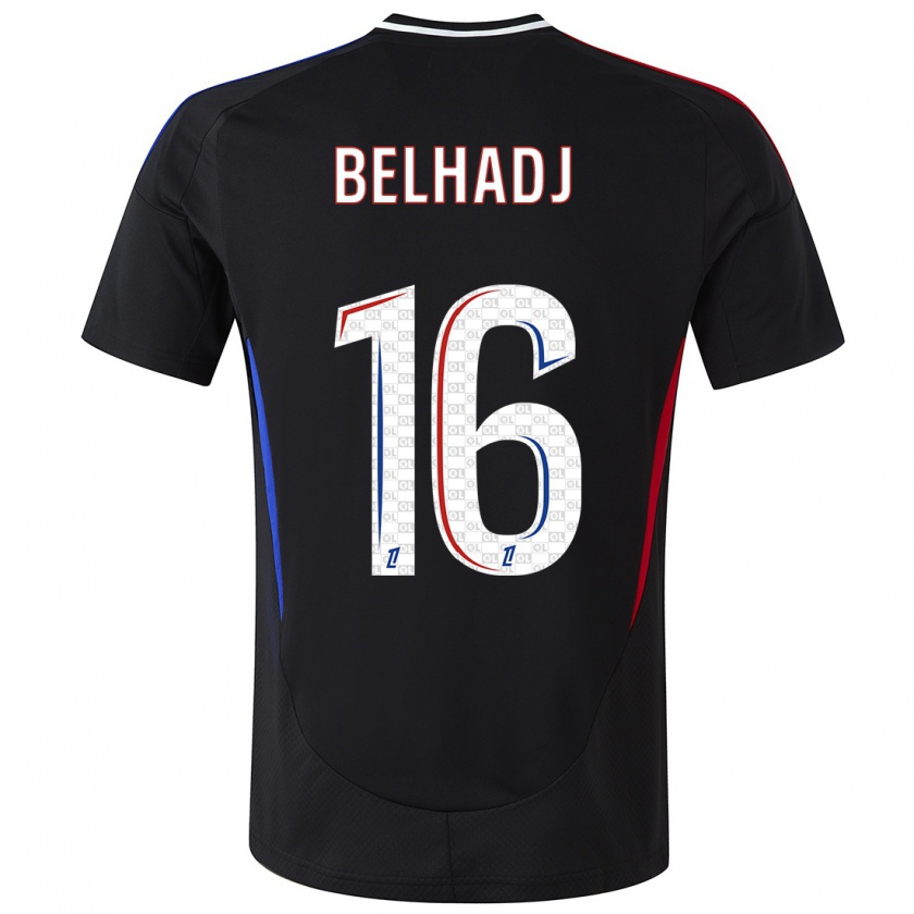 Kandiny Donna Maglia Féerine Belhadj #16 Nero Kit Gara Away 2024/25 Maglietta