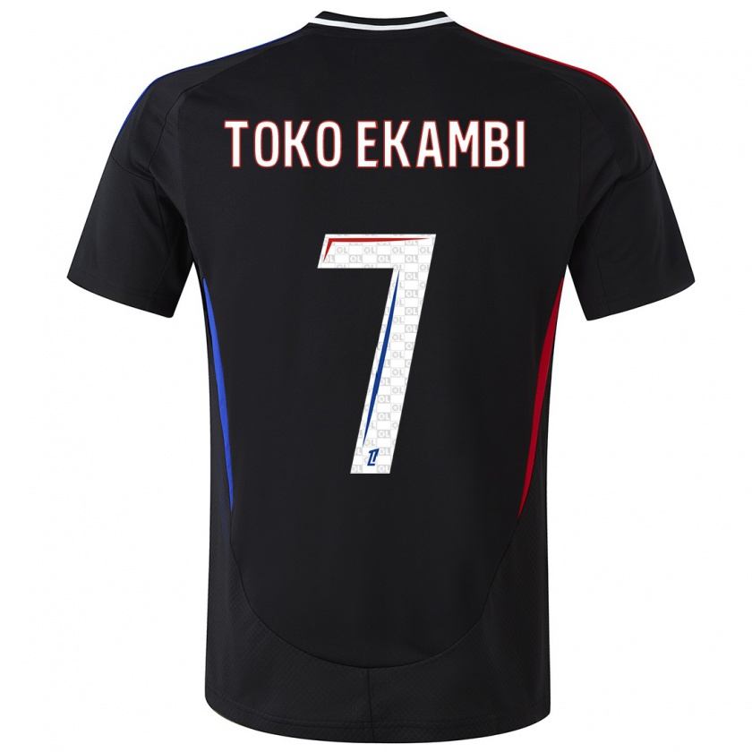 Kandiny Mujer Camiseta Karl Toko Ekambi #7 Negro 2ª Equipación 2024/25 La Camisa