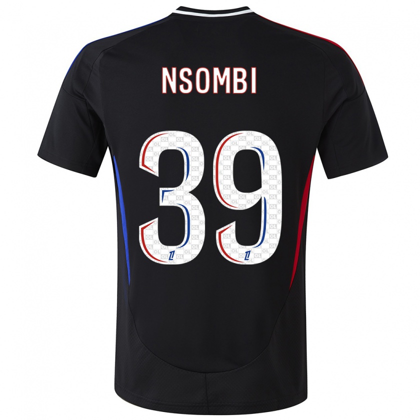 Kandiny Donna Maglia Gael Nsombi #39 Nero Kit Gara Away 2024/25 Maglietta