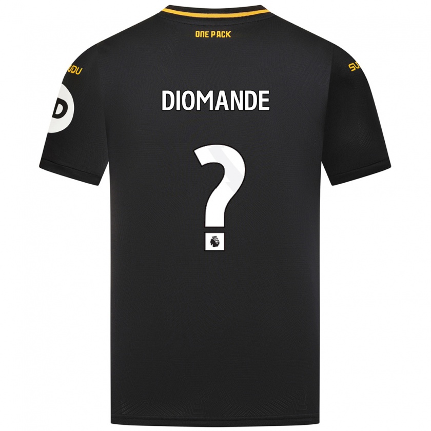 Kandiny Donna Maglia Mo Diomande #0 Nero Kit Gara Away 2024/25 Maglietta