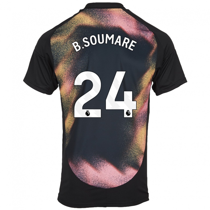 Kandiny Mujer Camiseta Boubakary Soumaré #24 Negro Blanco 2ª Equipación 2024/25 La Camisa