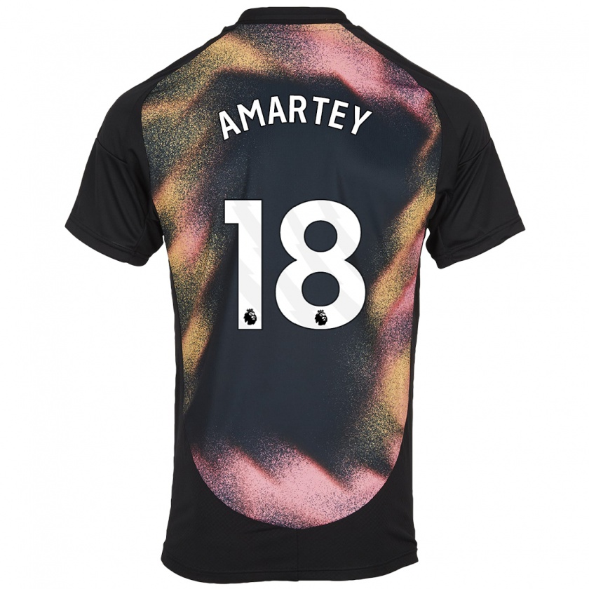 Kandiny Donna Maglia Daniel Amartey #18 Nero Bianco Kit Gara Away 2024/25 Maglietta