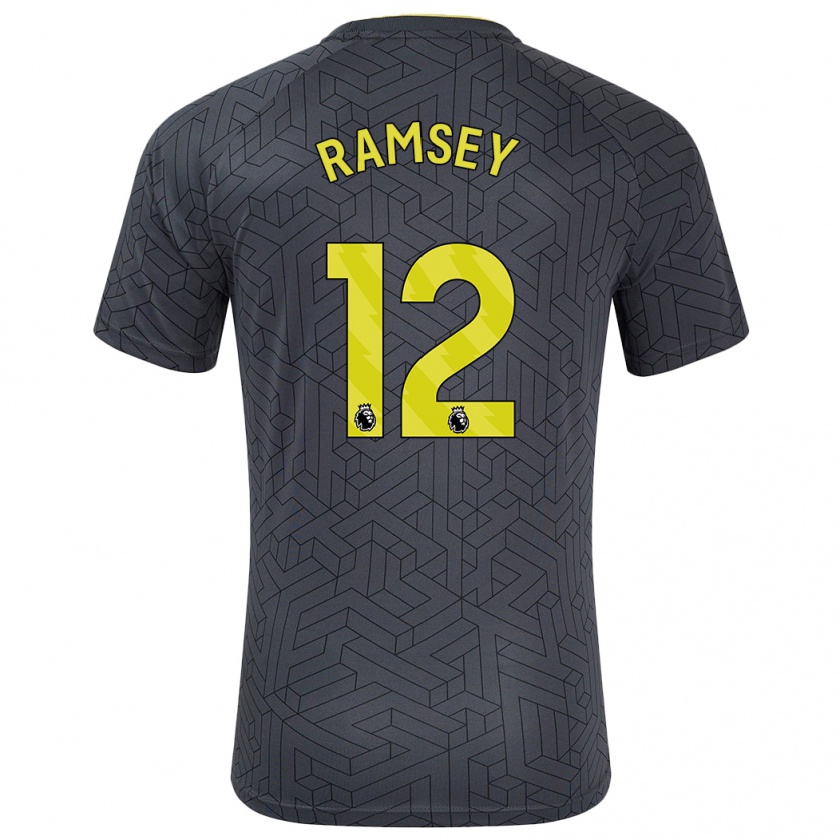 Kandiny Dames Emily Ramsey #12 Zwart Geel Uitshirt Uittenue 2024/25 T-Shirt