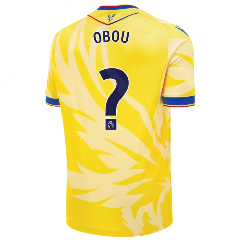 Kandiny Donna Maglia David Obou #0 Giallo Kit Gara Away 2024/25 Maglietta