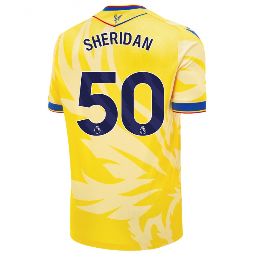 Kandiny Dames Joe Sheridan #50 Geel Uitshirt Uittenue 2024/25 T-Shirt