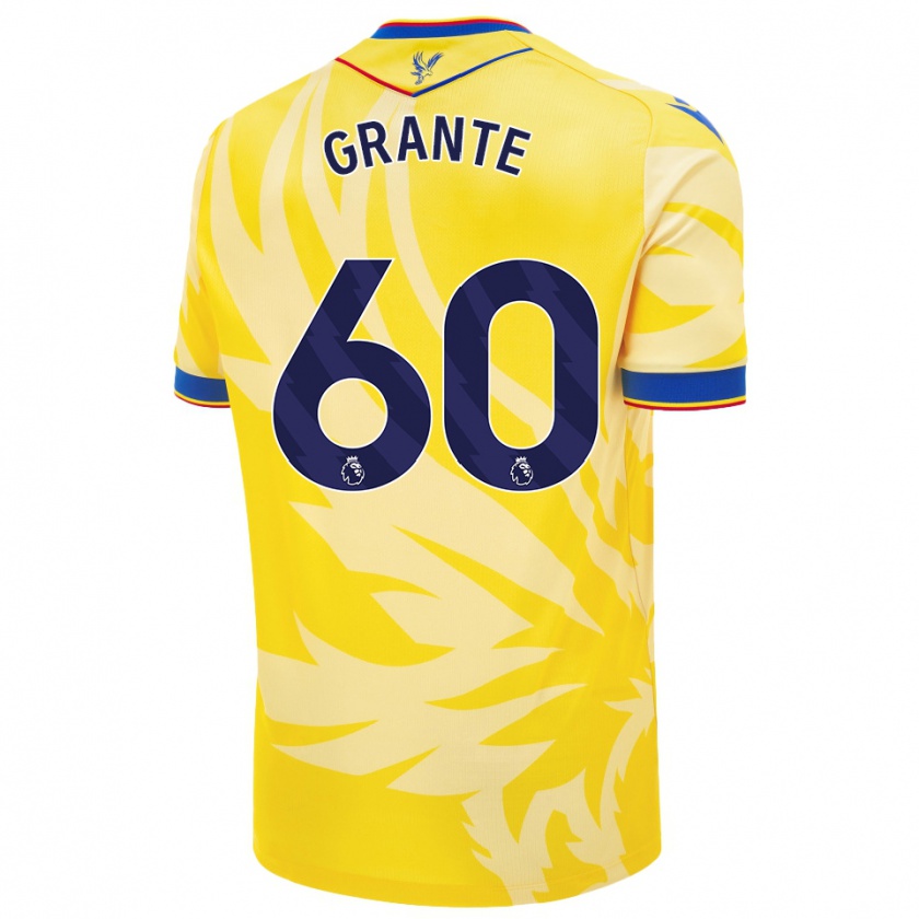 Kandiny Dames Jake Grante #60 Geel Uitshirt Uittenue 2024/25 T-Shirt