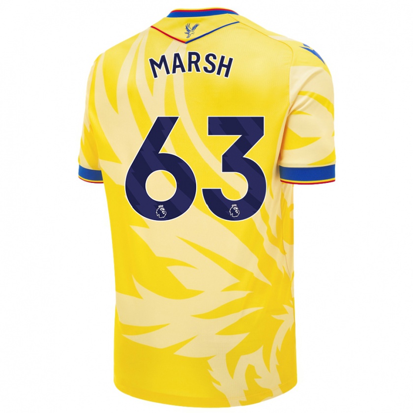 Kandiny Mujer Camiseta Zach Marsh #63 Amarillo 2ª Equipación 2024/25 La Camisa