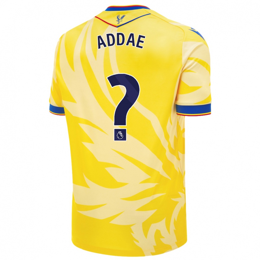 Kandiny Mujer Camiseta Joshua Addae #0 Amarillo 2ª Equipación 2024/25 La Camisa