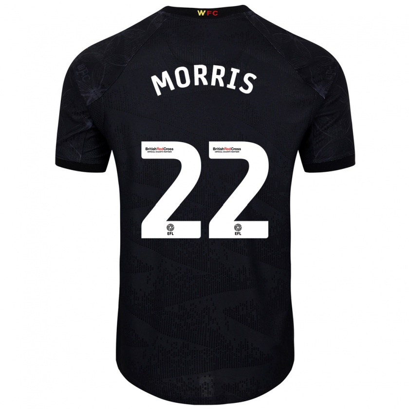 Kandiny Donna Maglia James Morris #22 Nero Bianco Kit Gara Away 2024/25 Maglietta