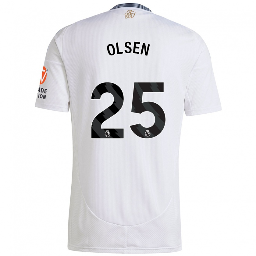 Kandiny Dames Robin Olsen #25 Wit Uitshirt Uittenue 2024/25 T-Shirt