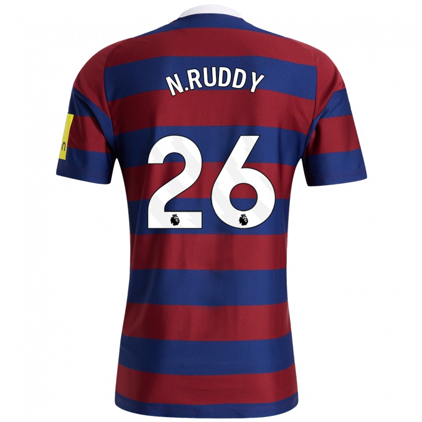 Kandiny Dames John Ruddy #26 Bordeauxrood Marineblauw Uitshirt Uittenue 2024/25 T-Shirt