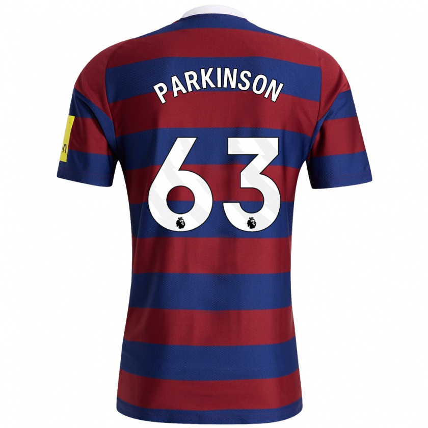 Kandiny Mujer Camiseta Ben Parkinson #63 Burdeos Azul Marino 2ª Equipación 2024/25 La Camisa