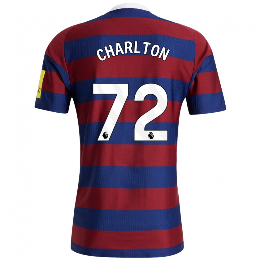 Kandiny Dames Dylan Charlton #72 Bordeauxrood Marineblauw Uitshirt Uittenue 2024/25 T-Shirt