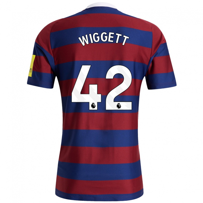 Kandiny Donna Maglia Charlie Wiggett #42 Borgogna Blu Navy Kit Gara Away 2024/25 Maglietta