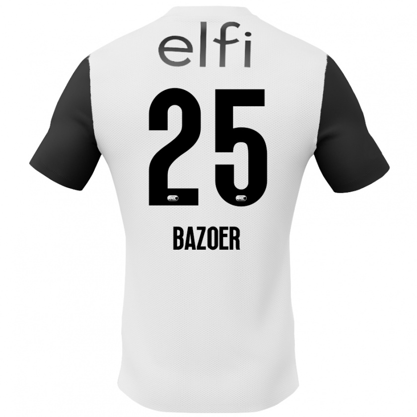 Kandiny Damen Riechedly Bazoer #25 Weiß Schwarz Auswärtstrikot Trikot 2024/25 T-Shirt Österreich