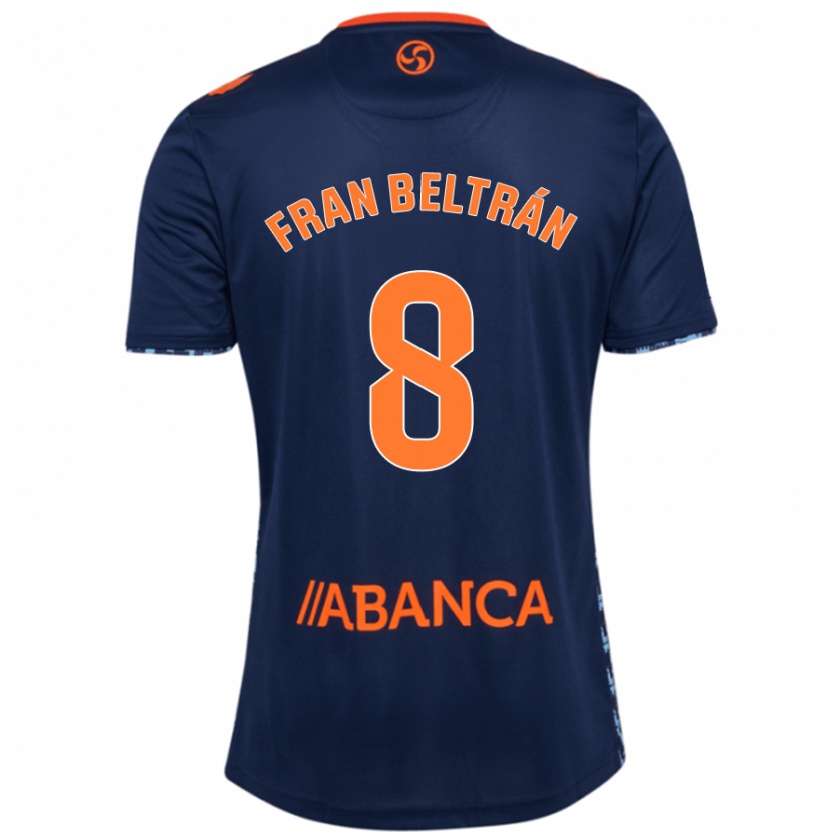 Kandiny Donna Maglia Fran Beltrán #8 Blu Navy Kit Gara Away 2024/25 Maglietta