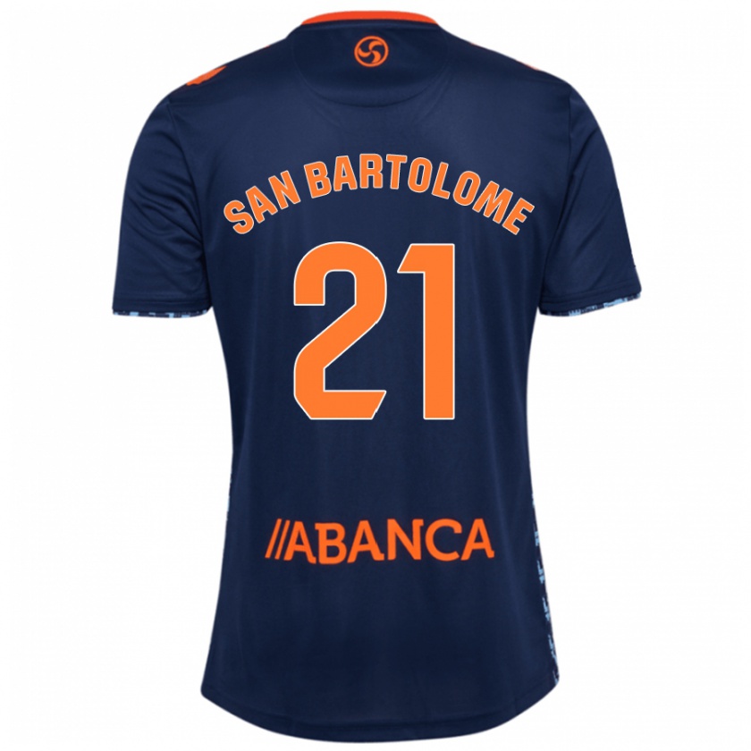 Kandiny Dames Víctor San Bartolomé #21 Marineblauw Uitshirt Uittenue 2024/25 T-Shirt