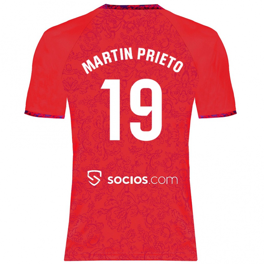 Kandiny Mujer Camiseta Cristina Martín-Prieto Gutiérrez #19 Rojo 2ª Equipación 2024/25 La Camisa