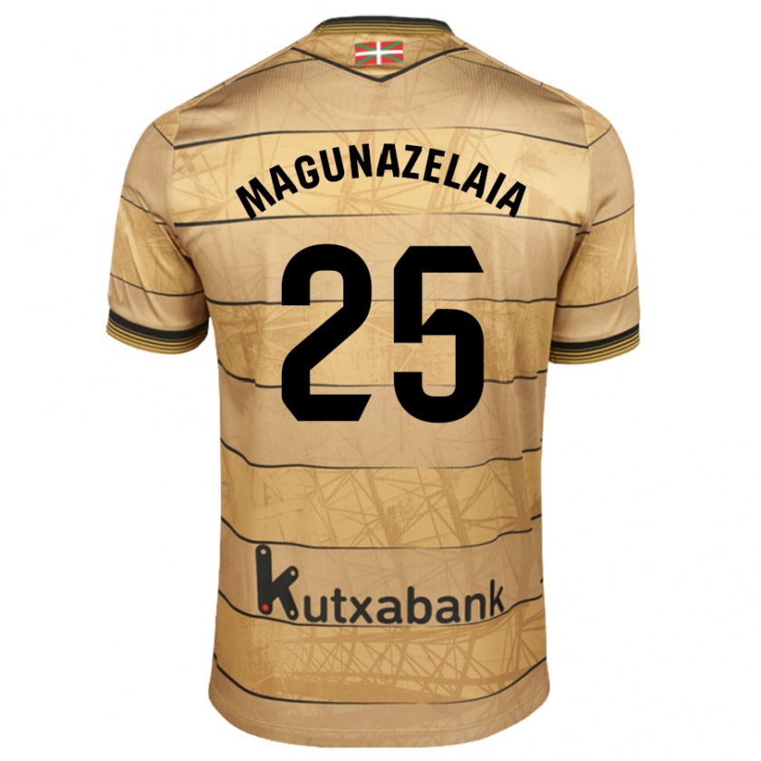 Kandiny Dames Jon Magunazelaia #25 Bruin Uitshirt Uittenue 2024/25 T-Shirt