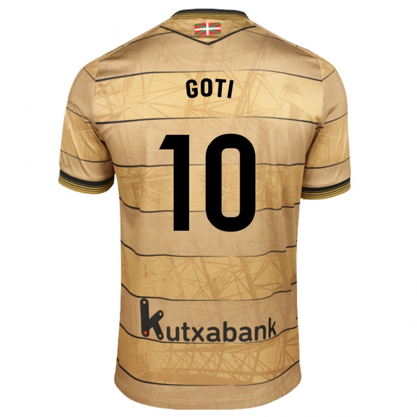 Kandiny Donna Maglia Mikel Goti #10 Marrone Kit Gara Away 2024/25 Maglietta