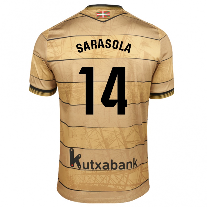 Kandiny Donna Maglia Izarne Sarasola #14 Marrone Kit Gara Away 2024/25 Maglietta