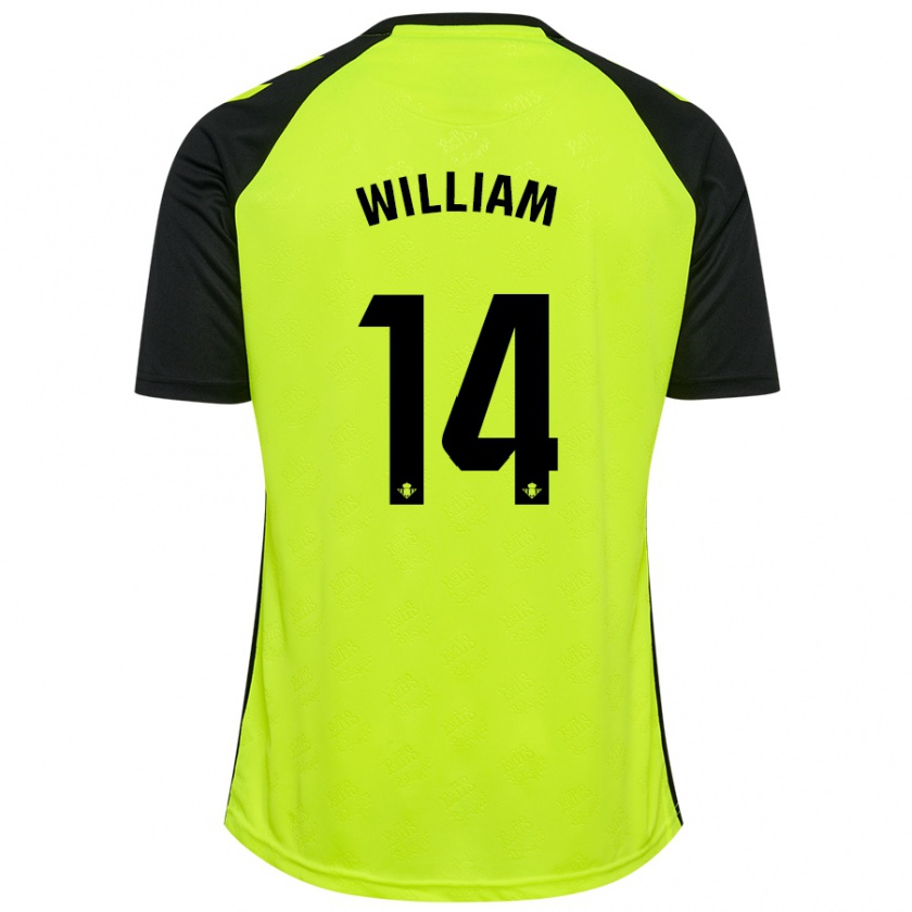 Kandiny Dames William Carvalho #14 Fluorescerend Geel Zwart Uitshirt Uittenue 2024/25 T-Shirt