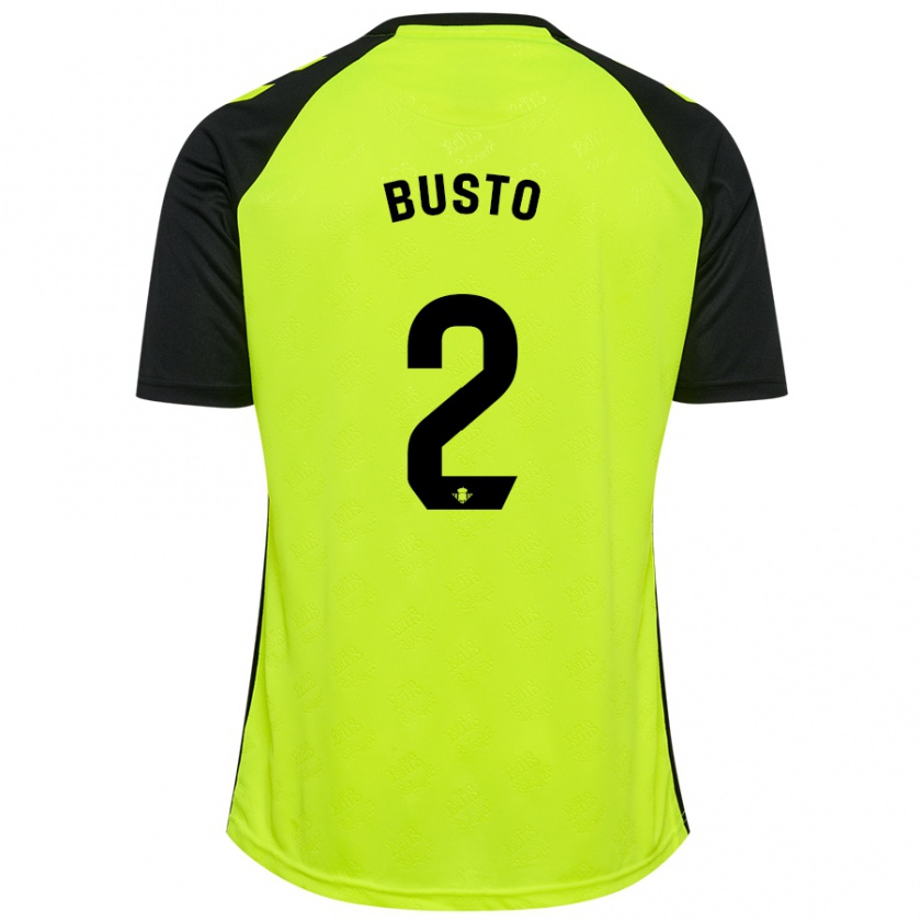 Kandiny Mujer Camiseta Pablo Busto #2 Amarillo Fluorescente Negro 2ª Equipación 2024/25 La Camisa México