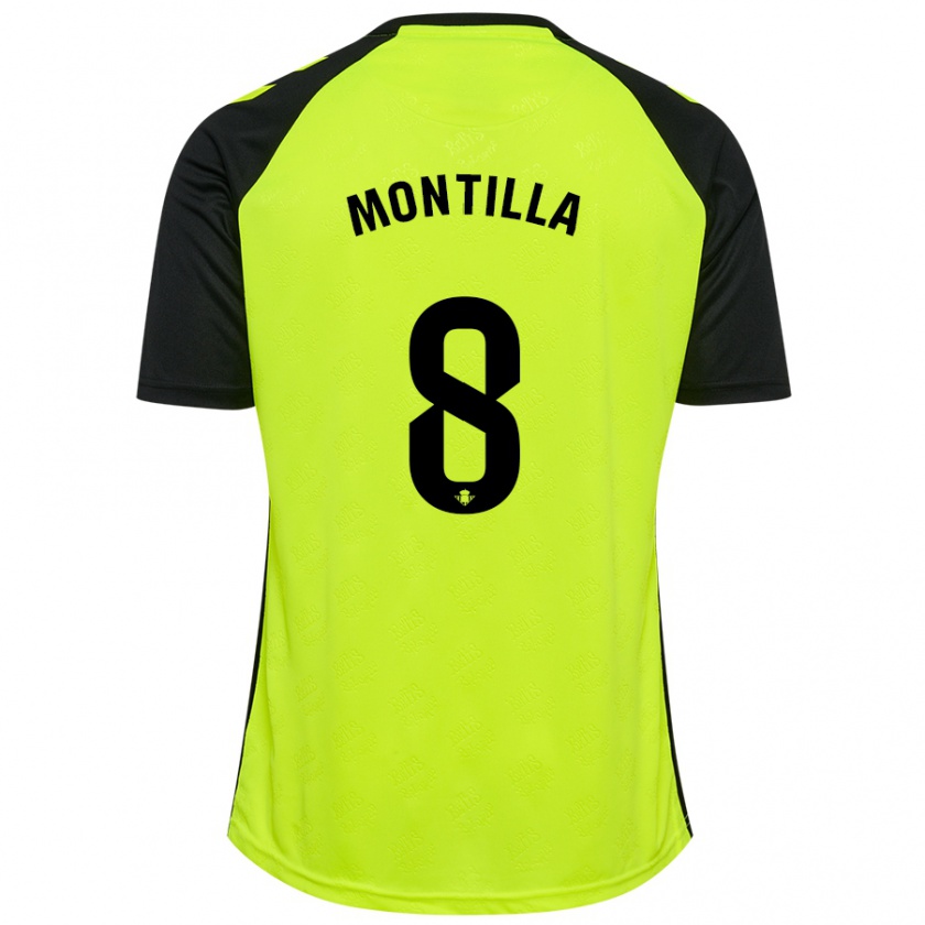 Kandiny Donna Maglia Natalia Montilla #8 Giallo Fluorescente Nero Kit Gara Away 2024/25 Maglietta