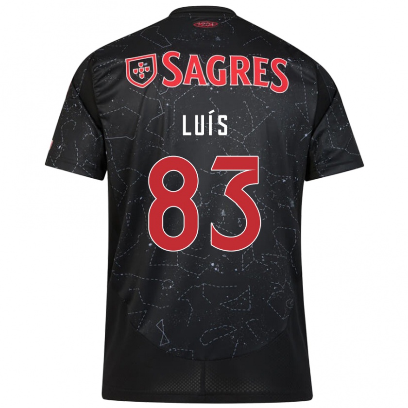 Kandiny Mujer Camiseta Rafael Luís #83 Negro Rojo 2ª Equipación 2024/25 La Camisa