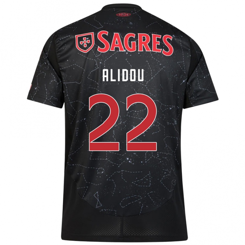 Kandiny Mujer Camiseta Marie-Yasmine Alidou #22 Negro Rojo 2ª Equipación 2024/25 La Camisa