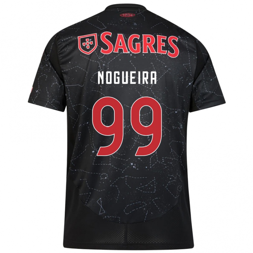 Kandiny Mujer Camiseta Beatriz Nogueira #99 Negro Rojo 2ª Equipación 2024/25 La Camisa