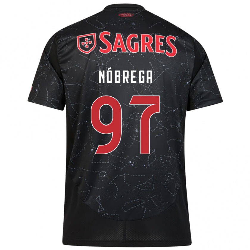 Kandiny Damen Ricardo Nóbrega #97 Schwarz Rot Auswärtstrikot Trikot 2024/25 T-Shirt Österreich