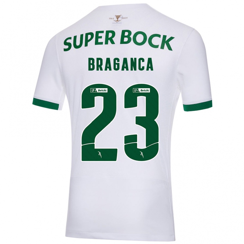 Kandiny Dames Daniel Bragança #23 Wit Groen Uitshirt Uittenue 2024/25 T-Shirt