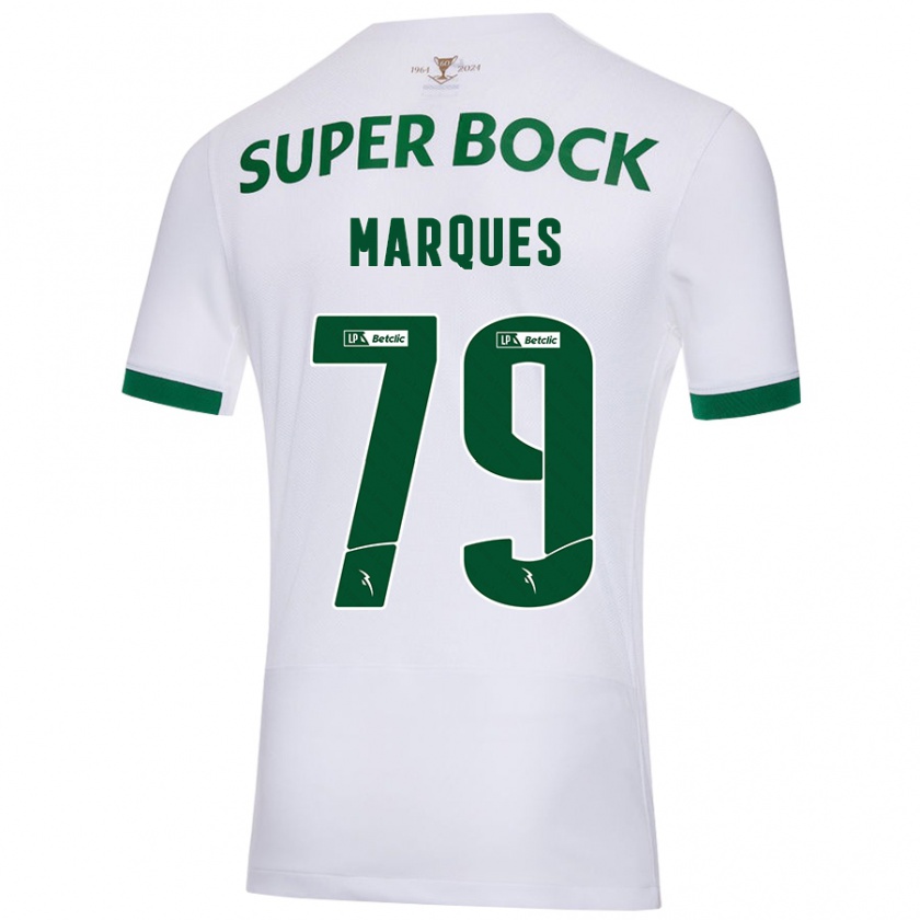 Kandiny Mujer Camiseta Rodrigo Marquês #79 Blanco Verde 2ª Equipación 2024/25 La Camisa