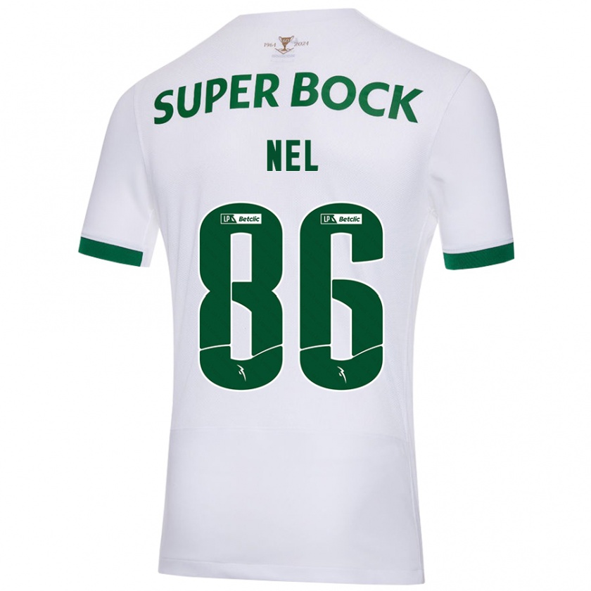 Kandiny Donna Maglia Rafael Nel #86 Bianco Verde Kit Gara Away 2024/25 Maglietta